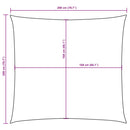 solsejl oxford-stof firkantet 2 x 2 m beige
