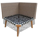 haveloungesæt 4 dele med hynder polyrattan grå