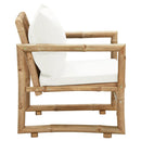 havestole 2 stk. med hynder og puder bambus