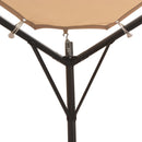 lysthus pavillon telt med baldakin 3 x 3 m stål beige