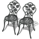 bistrostole 2 stk. støbt aluminium grøn