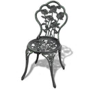 bistrostole 2 stk. støbt aluminium grøn