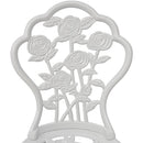 bistrostole 2 stk. støbt aluminium hvid