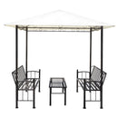 havepavillon med bord og bænk 2,5x1,5x2,4 m