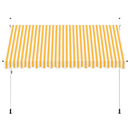 foldemarkise manuel betjening 350 cm stribet orange og hvid