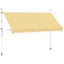foldemarkise manuel betjening 400 cm stribet orange og hvid