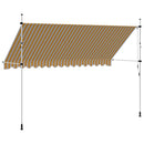 foldemarkise manuel betjening 400 cm stribet orange og hvid