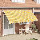 foldemarkise manuel betjening 400 cm stribet orange og hvid