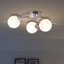loftslampe med 3 LED-pærer G9 120 W