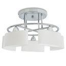 loftslampe med ellipseformet glasskygge 5 E14-pærer 200 W