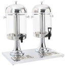 dobbeltjuicedispenser rustfrit stål 2 x 8 l