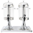 dobbeltjuicedispenser rustfrit stål 2 x 8 l