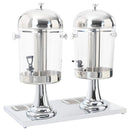 dobbeltjuicedispenser rustfrit stål 2 x 8 l