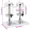 dobbeltjuicedispenser rustfrit stål 2 x 8 l