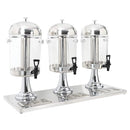 tripeljuicedispenser rustfrit stål 3 x 8 l