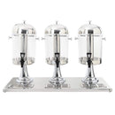 tripeljuicedispenser rustfrit stål 3 x 8 l