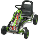 pedal-gokart med justerbart sæde grøn