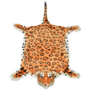 leopardtæppe i plys 139 cm brun