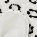 leopardtæppe plys 139 cm hvid