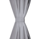 mørklægningsgardiner 2 stk. med metalsnøreringe 135x175 cm grå