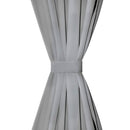 gardiner i mikro-satin 2 stk. med løkker 140 x 225 cm grå