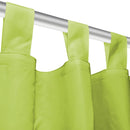 gardiner i mikro-satin 2 stk. med løkker 140 x 175 cm grøn