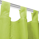gardiner i mikro-satin 2 stk. med løkker 140 x 245 cm grøn