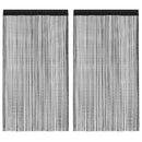 trådgardiner 2 stk. 100 x 250 cm sort