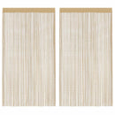 trådgardiner 2 stk. 100 x 250 cm beige