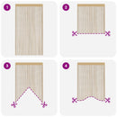 trådgardiner 2 stk. 100 x 250 cm beige