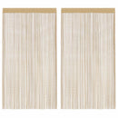 trådgardiner 2 stk. 140 x 250 cm beige