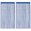 trådgardiner 2 stk. 100 x 250 cm blå