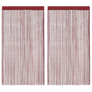 trådgardiner 2 stk. 100 x 250 cm bordeauxfarvet