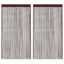 trådgardiner 2 stk. 100 x 250 cm brun