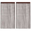 trådgardiner 2 stk. 140 x 250 cm brun