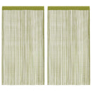 trådgardiner 2 stk. 100 x 250 cm grøn
