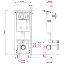 Indbygningscisterne til Væghængt Toilet 11 L 41x14x(110-125) cm