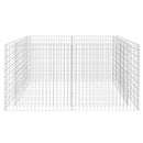 gabion-højbed stål 180x90x100 cm sølvfarvet