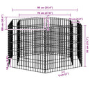 sekskantet gabion-højbed 100x90x50 cm
