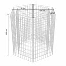 sekskantet gabion-højbed 100x90x100 cm