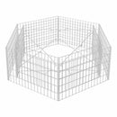 sekskantet gabion-højbed 160x140x50 cm