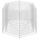 sekskantet gabion-højbed 160x134x100 cm