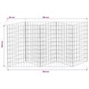 gabionkurv galvaniseret stål 120 x 30 x 100 cm