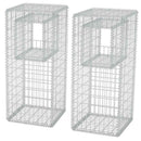 gabionkurv/plantekasser 2 stk. stål 50 x 50 x 120 cm