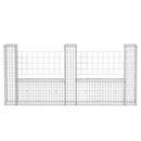gabionkurv U-facon galvaniseret stål 240x20x100 cm
