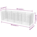 gabion-højbed 360x90x100 cm stål