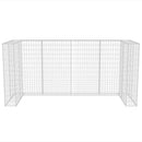 gabionafskærmning til tre affaldsbeholdere 250x100x120 cm stål