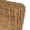 spisebordsstole 2 stk. naturligt rattan brun
