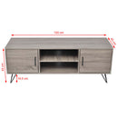 tv-bord 120x40x45 cm grå