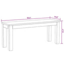 bænk 110x35x45 cm massivt genbrugstræ
